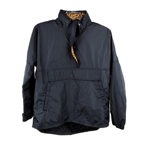 NWT Lauren James Womens S Black Animal Accent Anorak - Picture 4 of 11